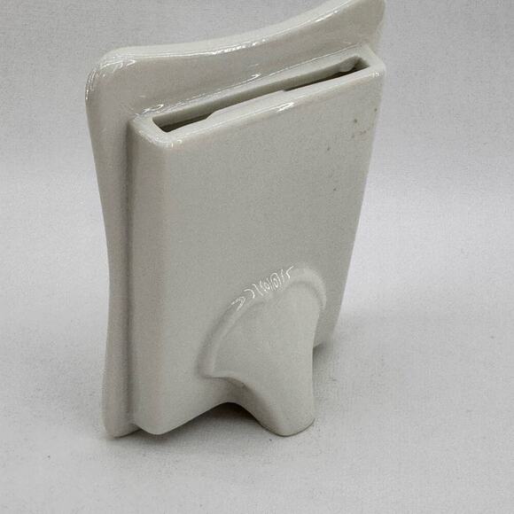 Vintage Porcelain Tabletop Picture Frame "Thinking of You" Blue & Purple Florals - Picture 4 of 6